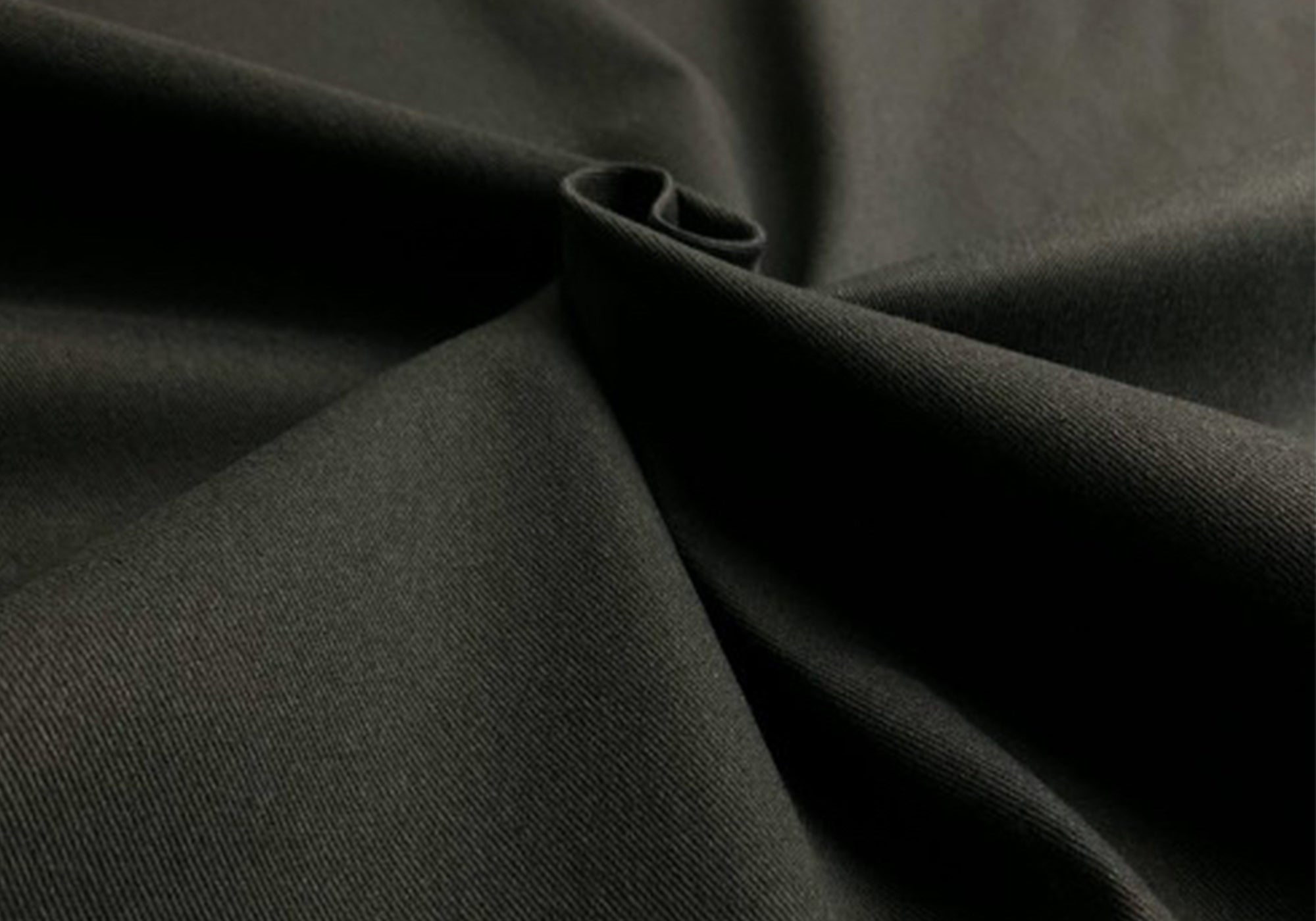 Black organic cotton twill lining materials