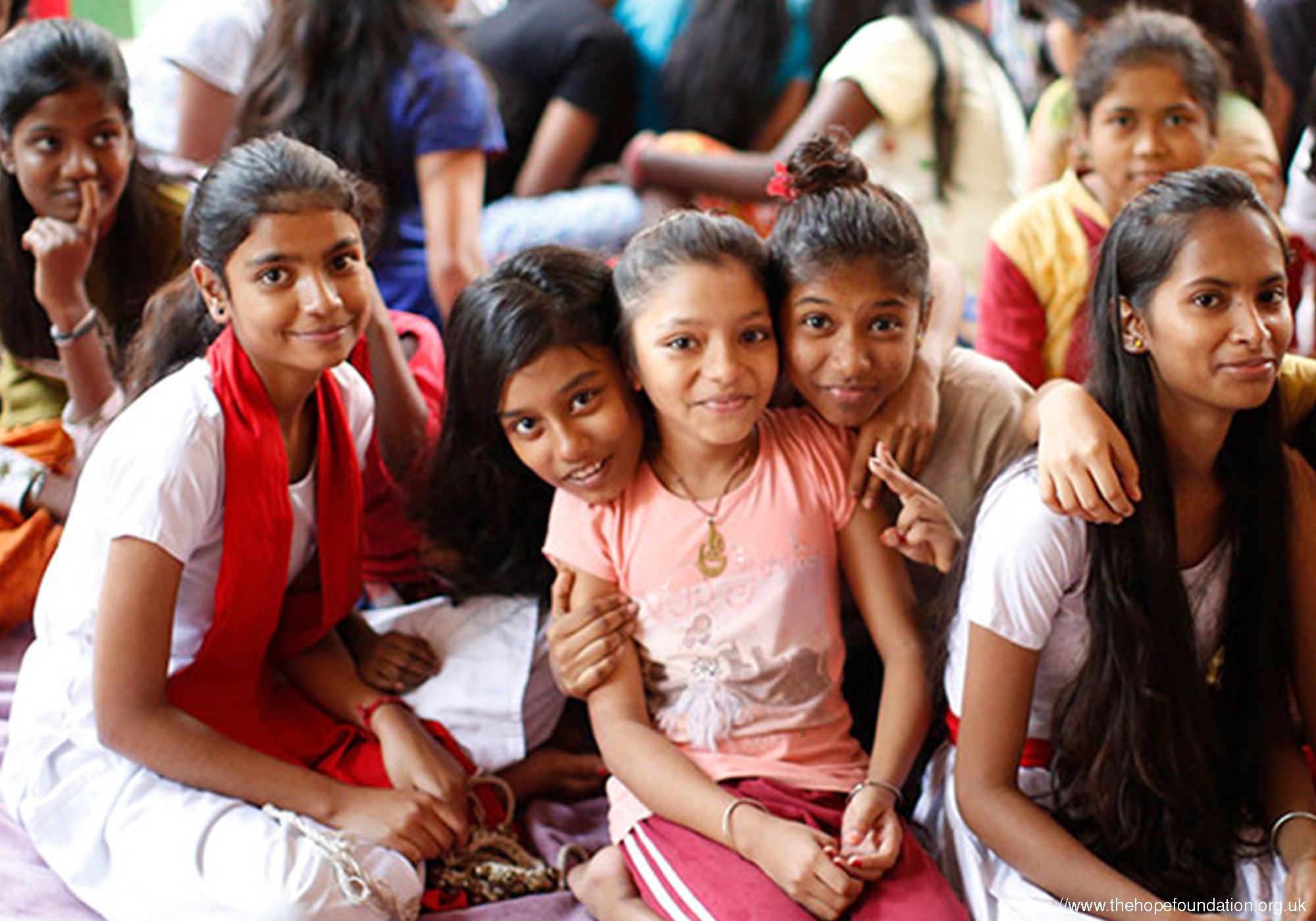 Group picture of children from the HOPE Foundation
