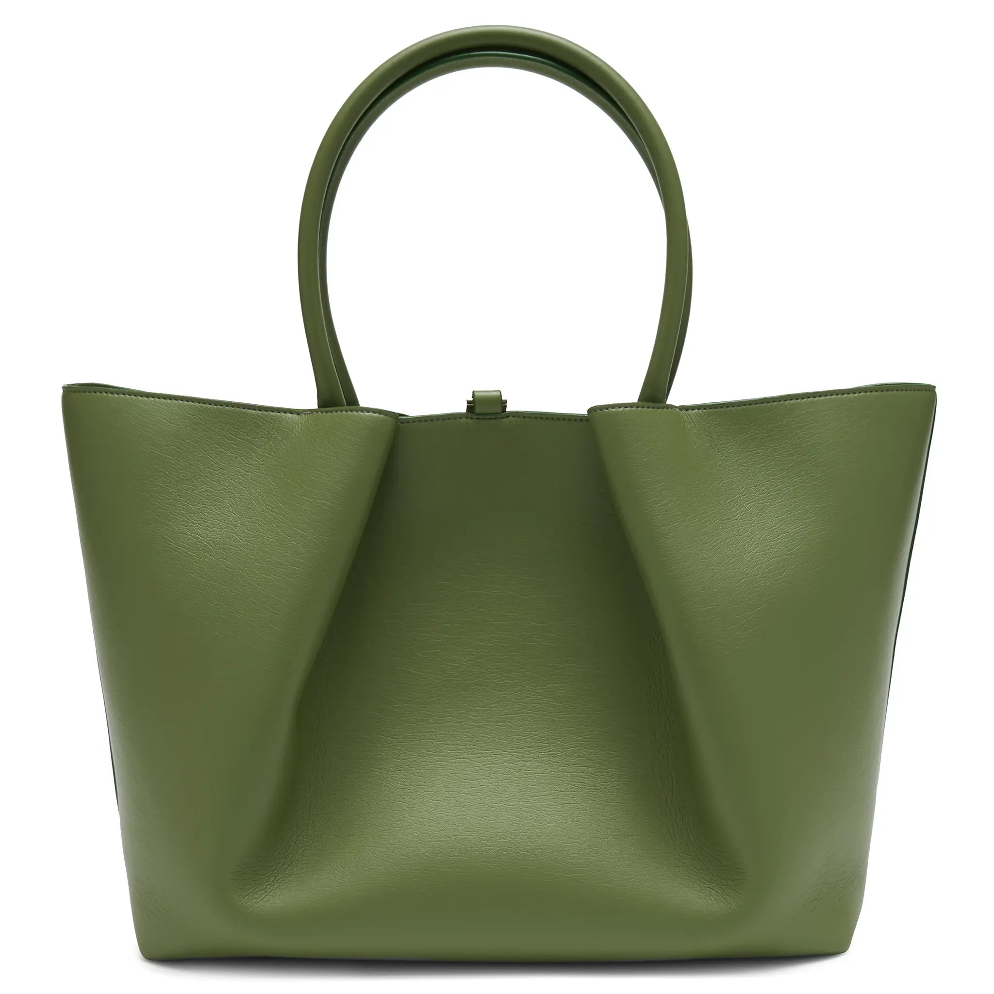 Karuna London Madison olive green tote bag back view